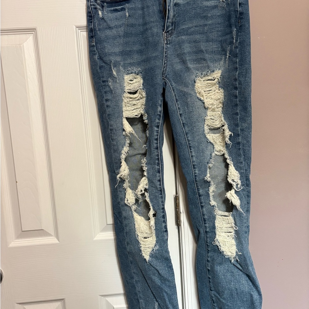 Distressed Blue Jeans for Women